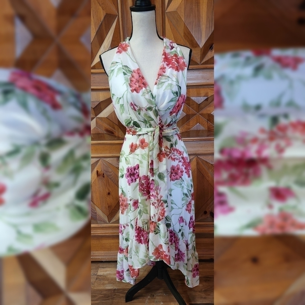 Roz & Ali High Low Floral Dress Sz 12